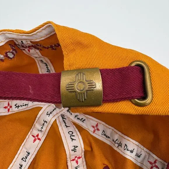 Gold & Red New Mexico Land of Enchantment Zia Adjustable Baseball Cap Hat - Picture 5 of 6